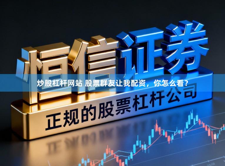 炒股杠杆网站 股票群友让我配资，你怎么看？